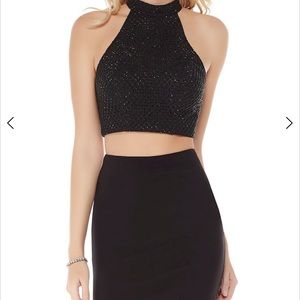 Alyce Paris Homecoming Short Teal 2 piece Dress